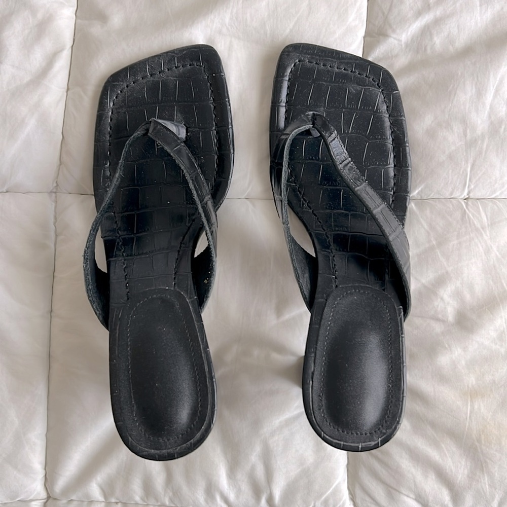 Square toe heels